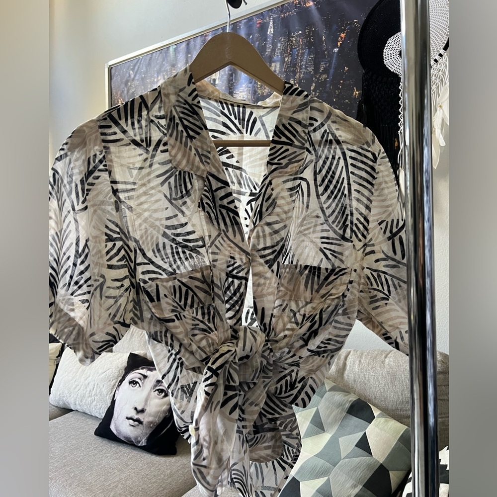 Vintage Loretta Margi Italy Button Down Cotton Shirt